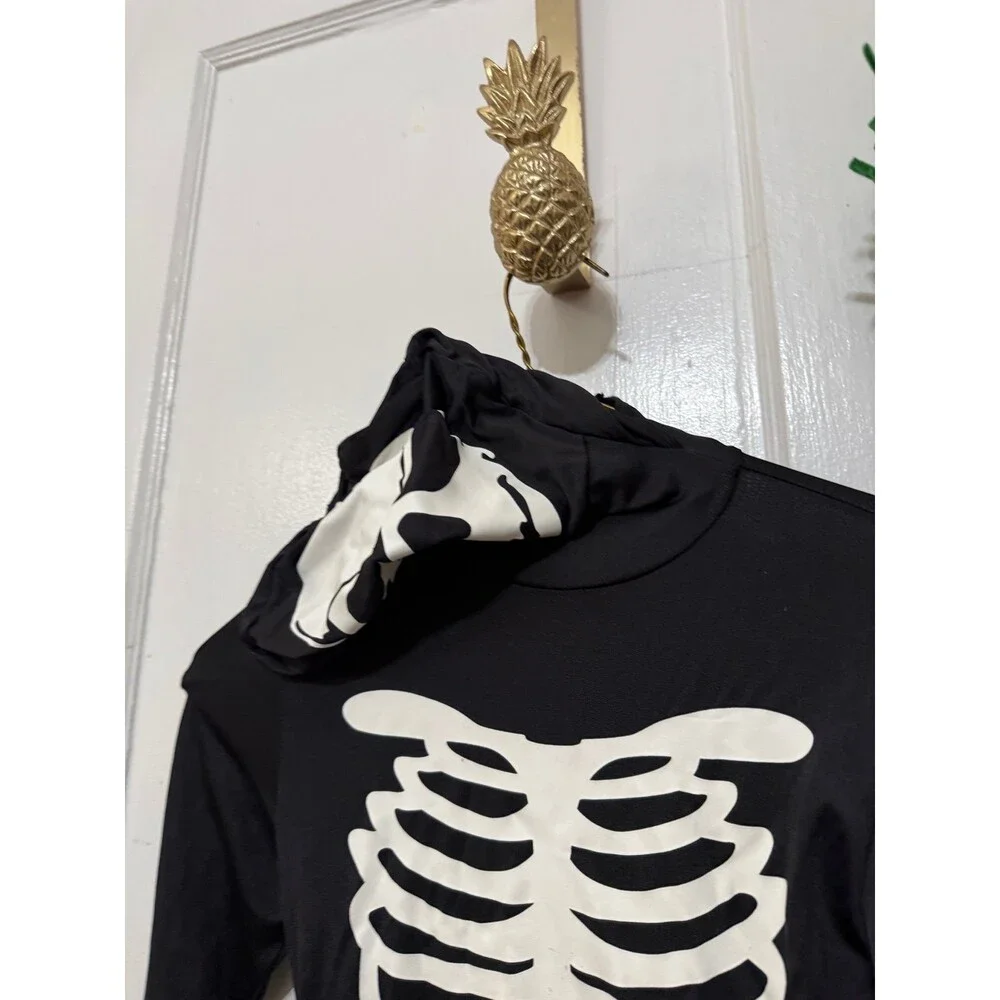 Youth Kids size medium Spirit Halloween skeleton costume - Picture 4 of 10